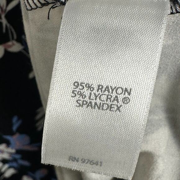 J Jill Dress Womens Small Petite Black Floral Wearever Collection Stretch Pocket - Picture 9 of 15